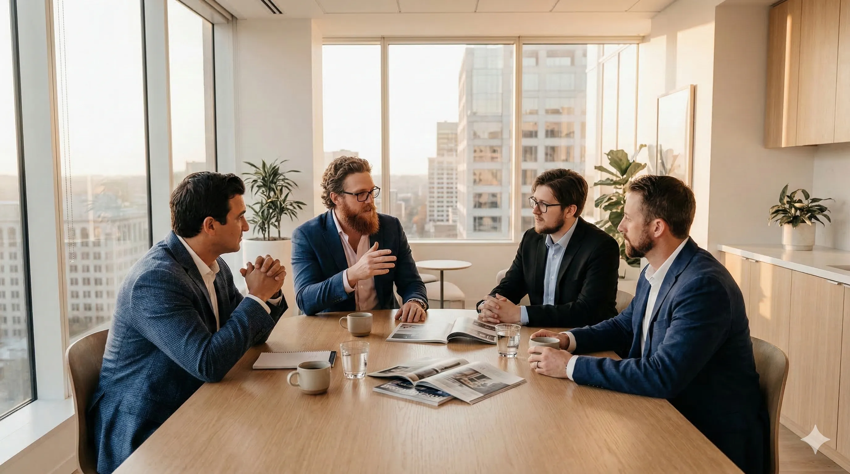 Lighthouse Capital Group team in a collaborative office setting